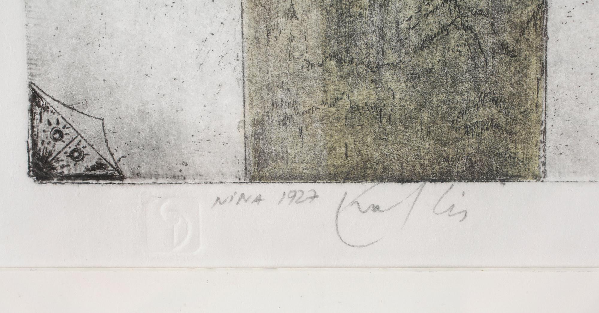 JORGO KRALLIS, kolorerad etsning, signerad och numrerad 66/125.
Beskrivni.