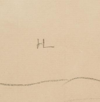 HILDING LINNQVIST, blyerts, signerad.