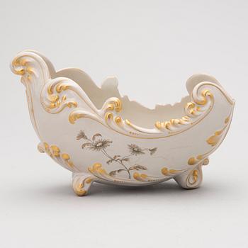 A faience sauce bowl, signed E. Gallé, Nancy.