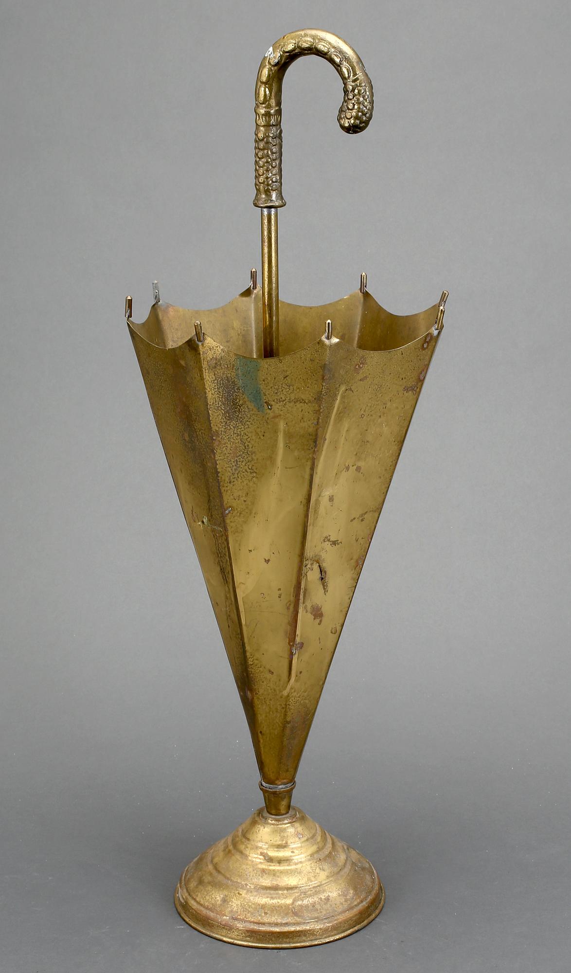 PARAPLYSTÄLL, mässing, 1900-talets mitt.
