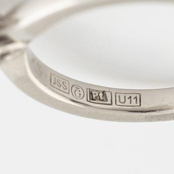Ring, solitär platina med briljantslipad diamant 0,70 ct.