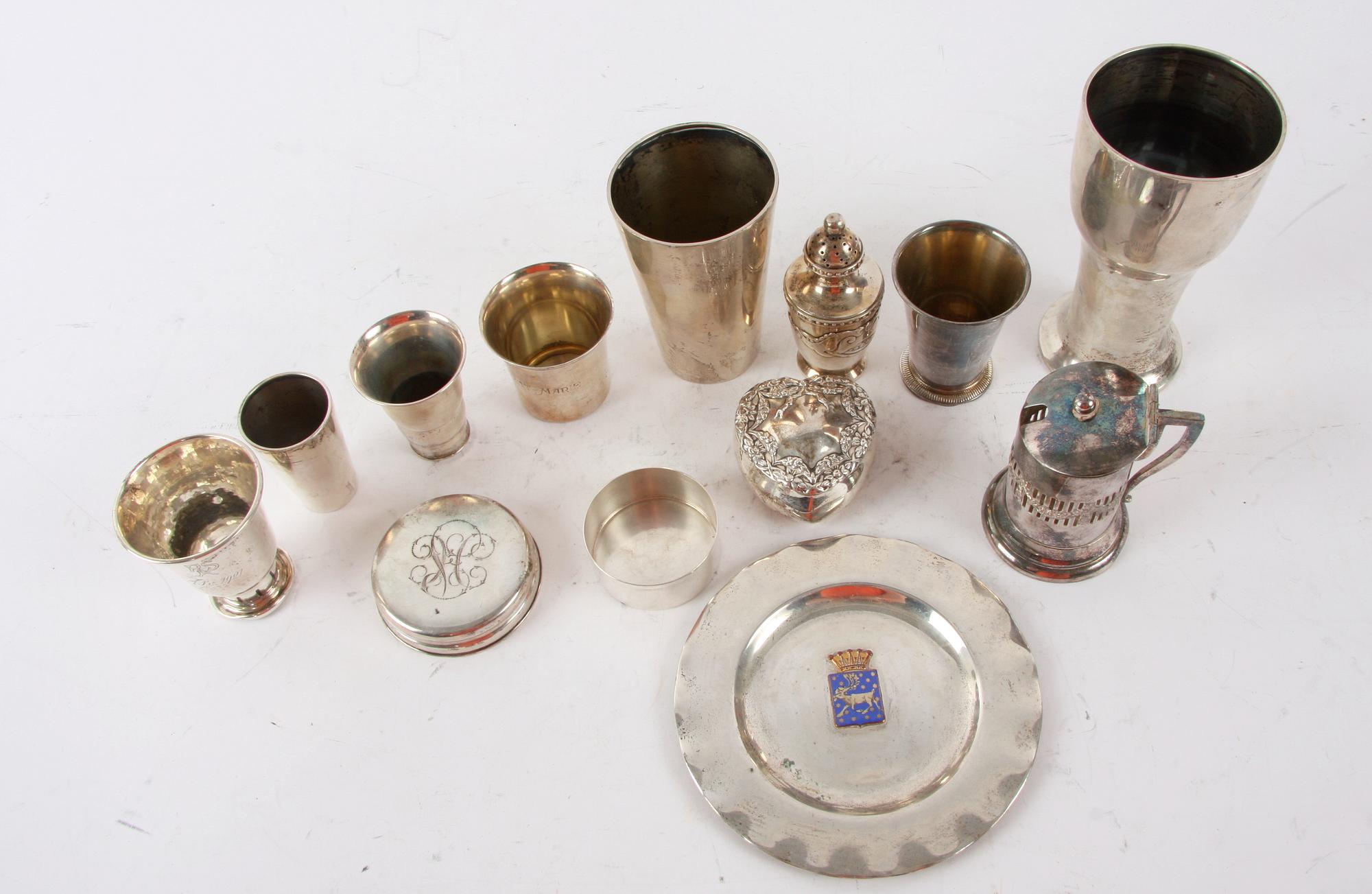 PARTI DIVERSE, ca 12 delar, silver mm.