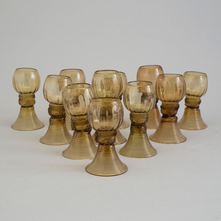 11 18th century glasses.