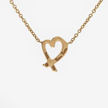 Tiffany & Co, Paloma Picasso, an 18K gold 'Loving Heart' necklace.