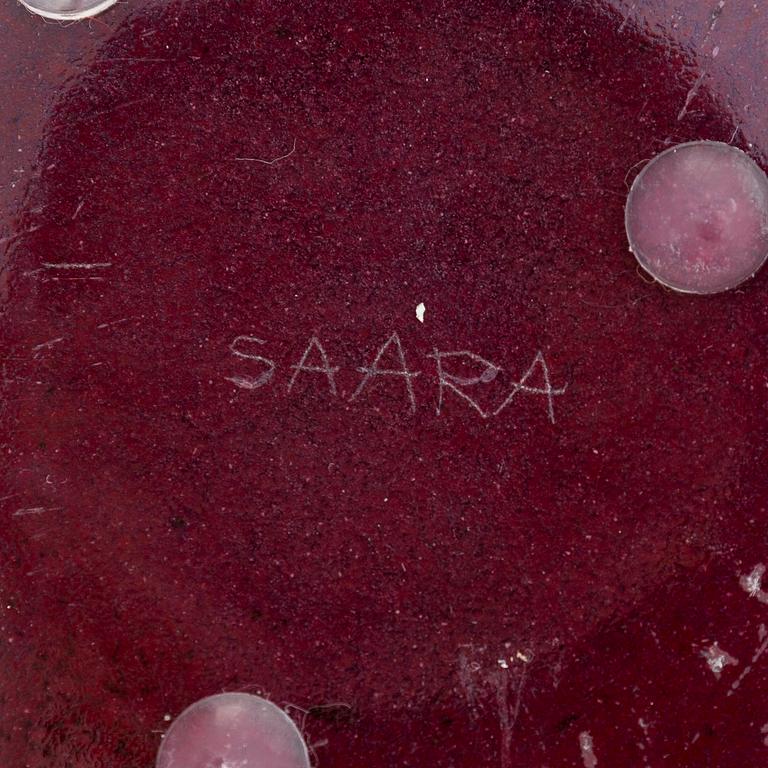 Saara Hopea, A 1960s decorative plate signed SAARA.
