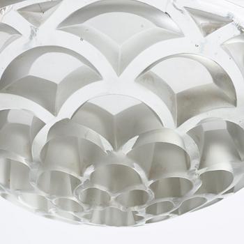 René Lalique, a moulded glass 'Rinceaux' ceiling light, France 1920-30s.