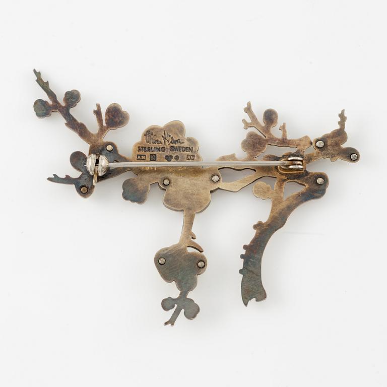 Wiwen Nilsson, a brooch in the form of a twig, sterling silver, Lund.