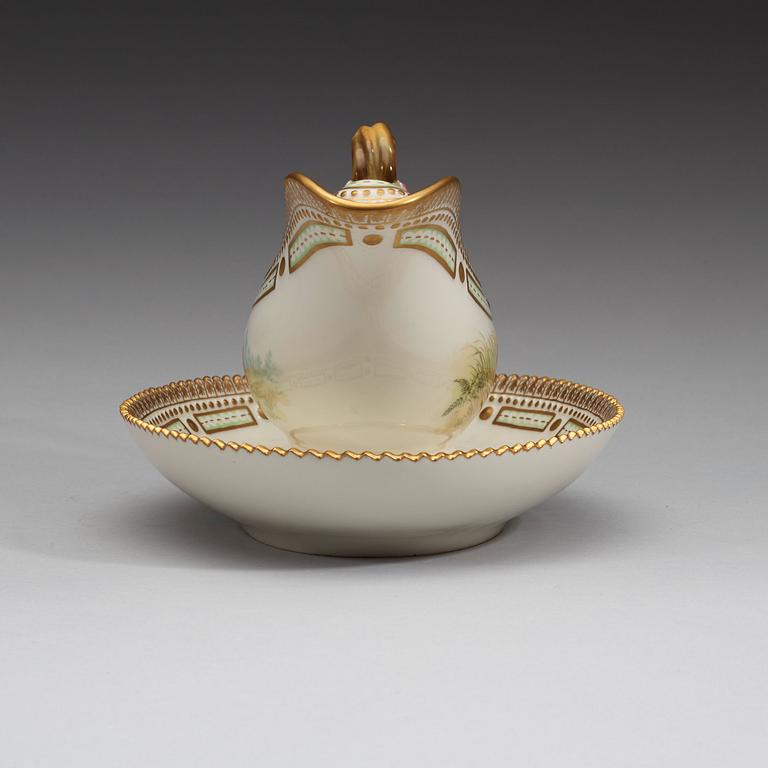 A Royal Copenhagen 'Fauna Danica' sauceboat, Denmark, 20th Century.