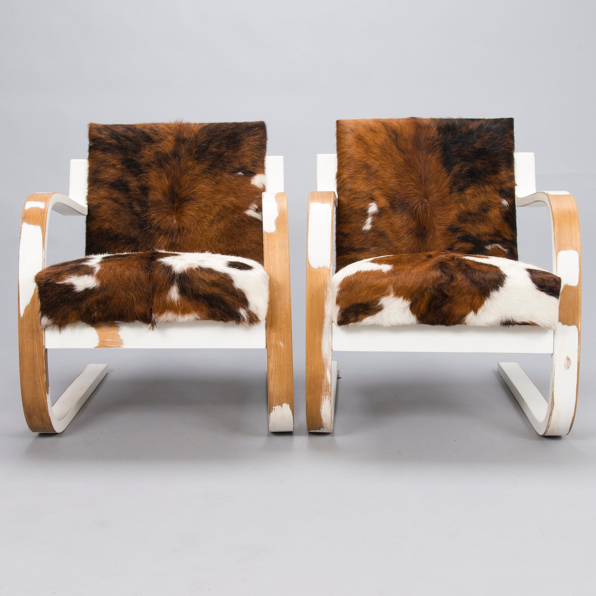Alvar Aalto, nojatuolipari, malli 34/402,  O.Y. Huonekalu- ja Rakennustyötehdas A.B. 1950-luku.