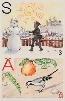 49. Elsa Beskow, "S-snögubbe och Ä-ärla".