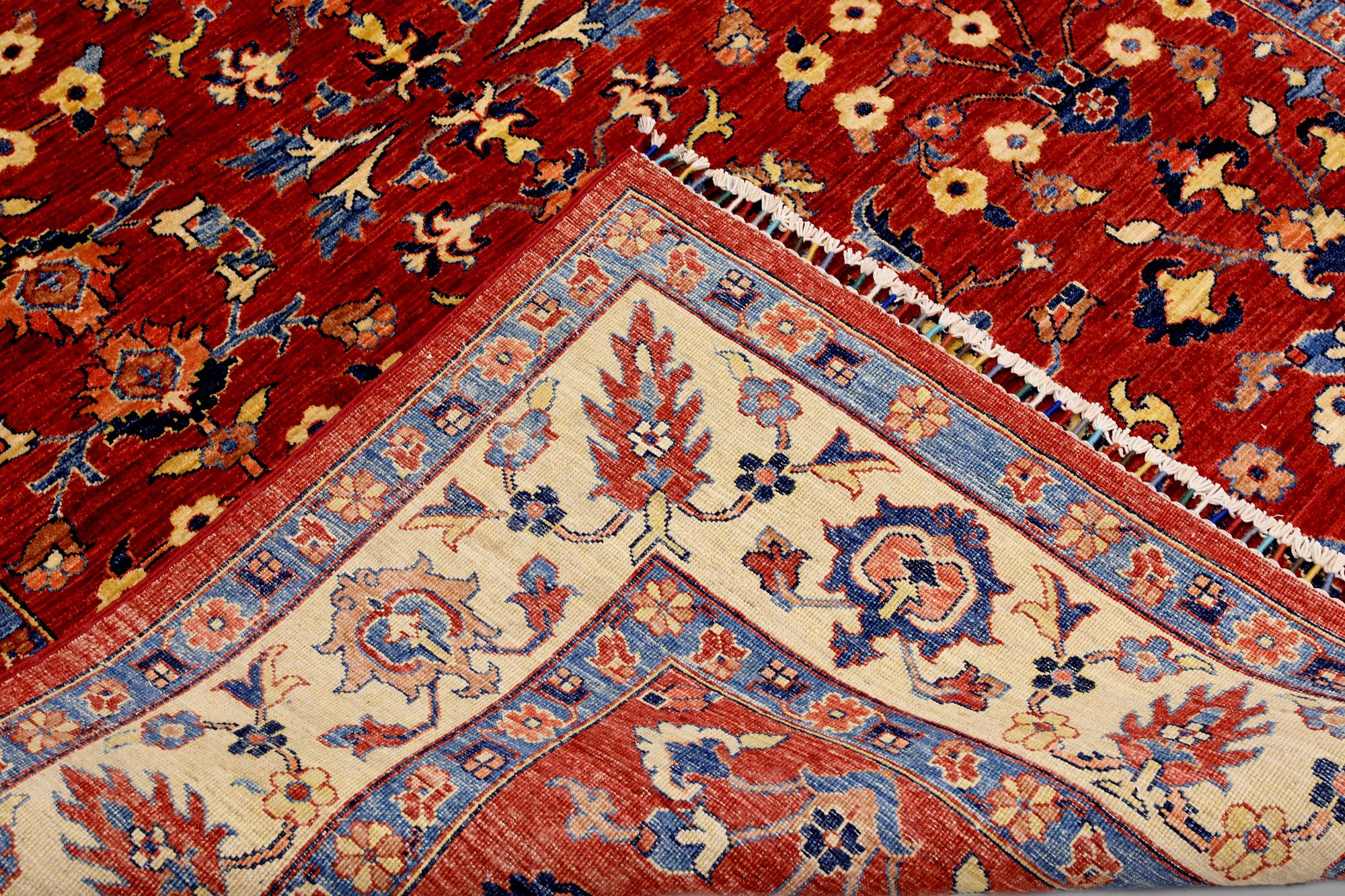 A rug, Ziegler design, approx. 246 x 177 cm.