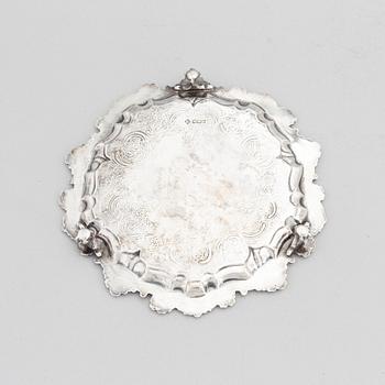 A silver salver, mark of Martin, Hall & Co (Richard Martin & Ebenezer Hall), Sheffield 1902.