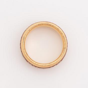 Wellendorff, "Orange" Enamel spinning ring.