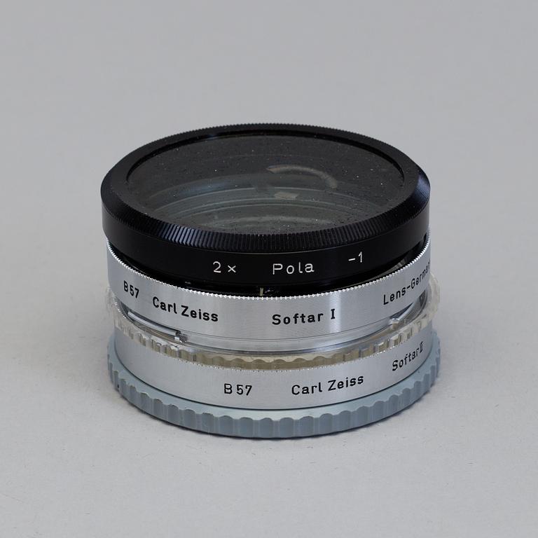 Hasselblad 500/C Camera no TI54816 with from 1964 with five lenses inluding a chrome S-Planar 1:5:6 f=120.