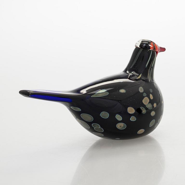 Oiva Toikka, An annual glas bird, "Wildwood cuckoo" and egg, signed O. Toikka Nuutajärvi 2003.