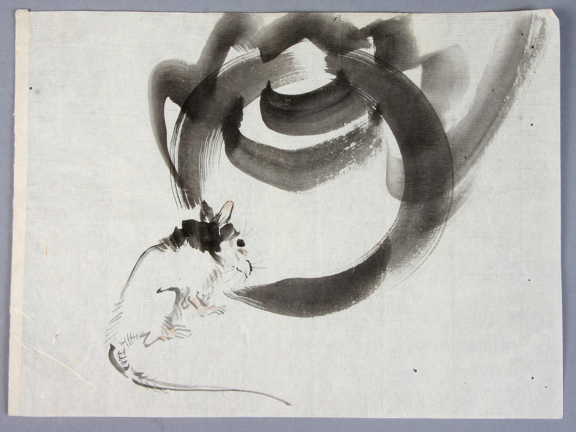 TRÄSNITT samt TECKNING, Japan, 1800-tal.