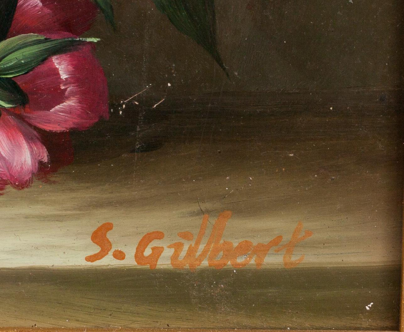 OKÄND KONSTNÄR, 2 st, olja på pannå, signerade S Gilbert, 1900-tal.