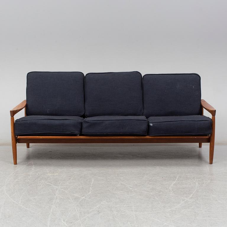 ERIK WØRTS, a 'Kolding' walnut sofa from IKEA, 1960's.