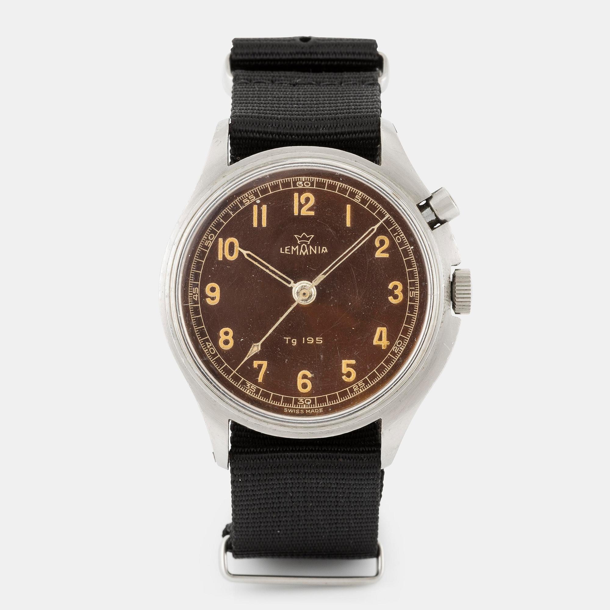Lemania, Tg 195, "Tre kronor/Three Crowns", "Tropical Dial", ca 1958.
