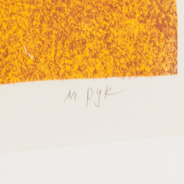 MADELEINE PYK, färglitografi, signerad M Pyk och numrerad 148/250 med blyerts.