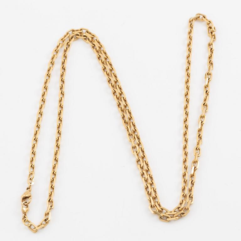 Necklace, chain, 18K gold, anchor link, Balestra.