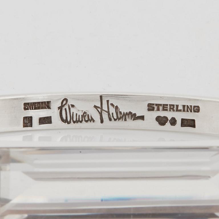 Wiwen Nilsson, a sterling and rock crystal bangle,  Lund, Sweden 1943,