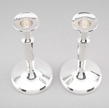 LJUSSTAKAR, 1 par, silver, Ceson, Göteborg, 1990.