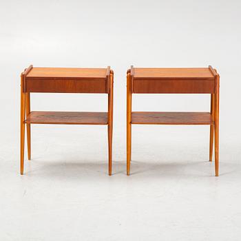 A pair of bedside tables, AB Carlström & Co Möbelfabrik, Bjärnum, 1950's/60's.