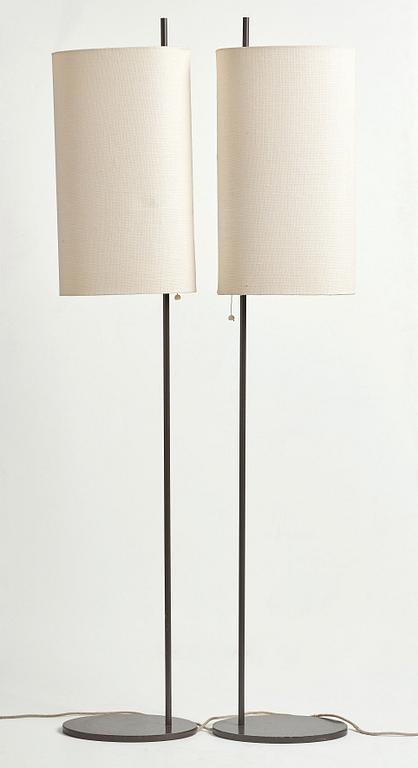 Arne Jacobsen, a pair of "Royal" floor lights, Louis Poulsen, Denmark, probably 1960's.