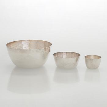 Tapio Wirkkala, A set of five silver bowls, Kultakeskus, Hämeenlinna 1970, 1971, 1978, 1979 and 2006.