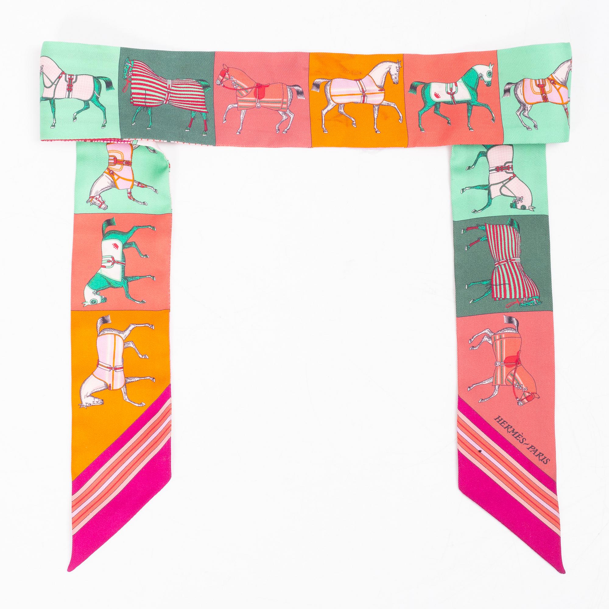 Hermès, a 'Twilly' scarf.