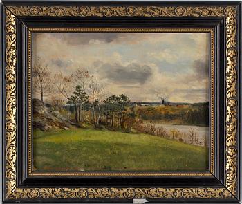 ARTHUR BIANCHINI, olja på pannå, signerad.