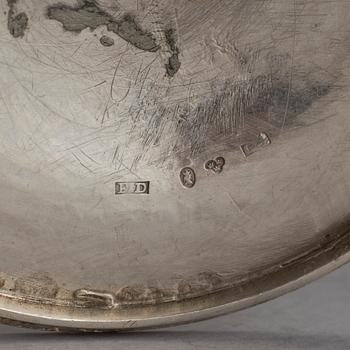 SOCKERSKÅLAR, ett par, silver, senempire, Falck & Dahlsten, Stockholm 1837.