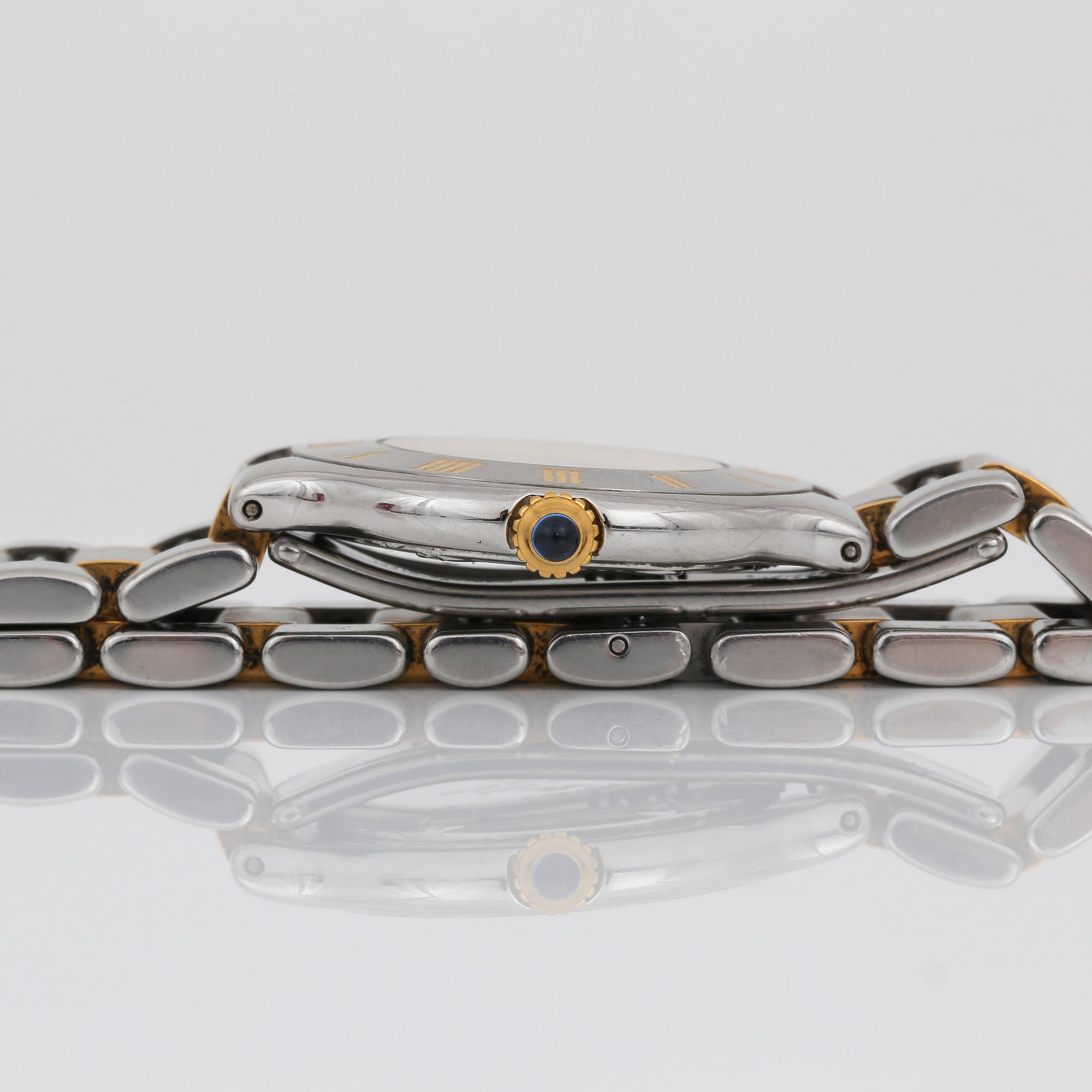 ARMBANDSUR, stål, Must de Cartier, Must 21, quartz, boettnummer 1330, PL 29083.