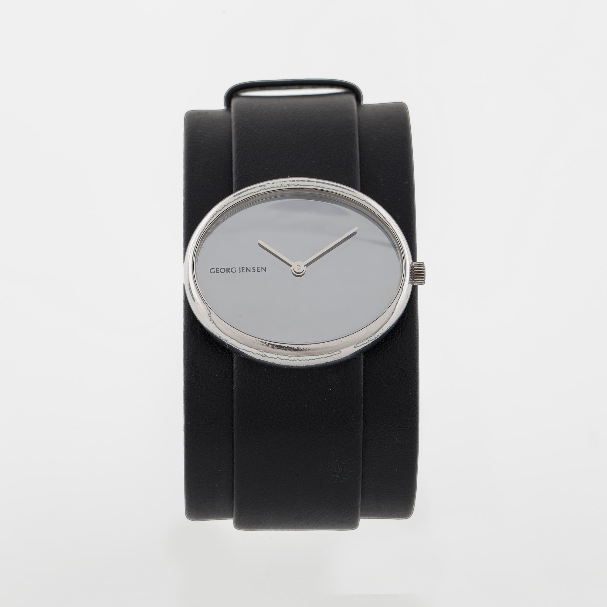 GEORG JENSEN, armbandsur, "Vivianna oval", design Vivianna Torun Bülow-Hübe, 32x24 mm.