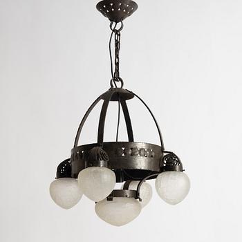 Arvid Böhlmarks Lampfabrik, a ceiling lamp model "5345", Stockholm, 1910s.