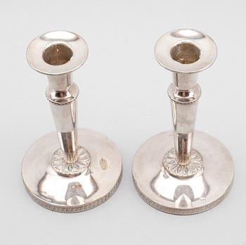 LJUSSTAKAR, 1 par, silver, K&EC, Göteborg 1960.