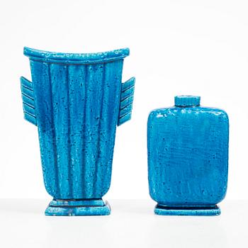 Gunnar Nylund, a set of five chamotte stoneware vases, Rörstrand 1930s-40s.