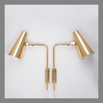 PAAVO TYNELL, PAIR OF WALL LIGHTS. Manufacturer's stamp Taito. 1950s.