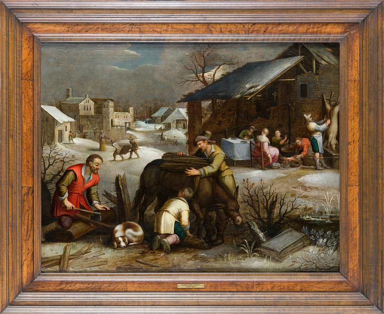 Sebastiaen Vrancx, his studio, Winter.