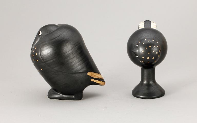 FIGURINER, ett par, stengods, Lisa Larson Gustavsberg.