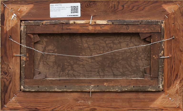 ENGELSK KONSTNÄR, olja på duk, bär otydlig signatur. 1800-talets slut.