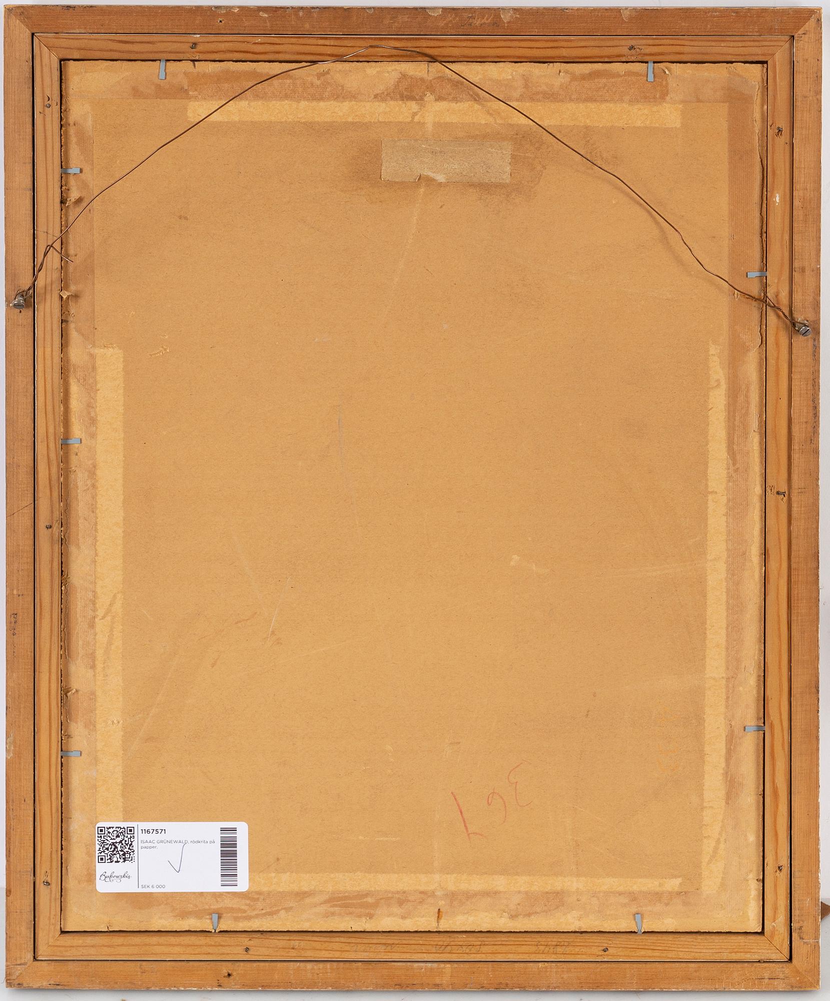 ISAAC GRÜNEWALD, red crayon on paper.