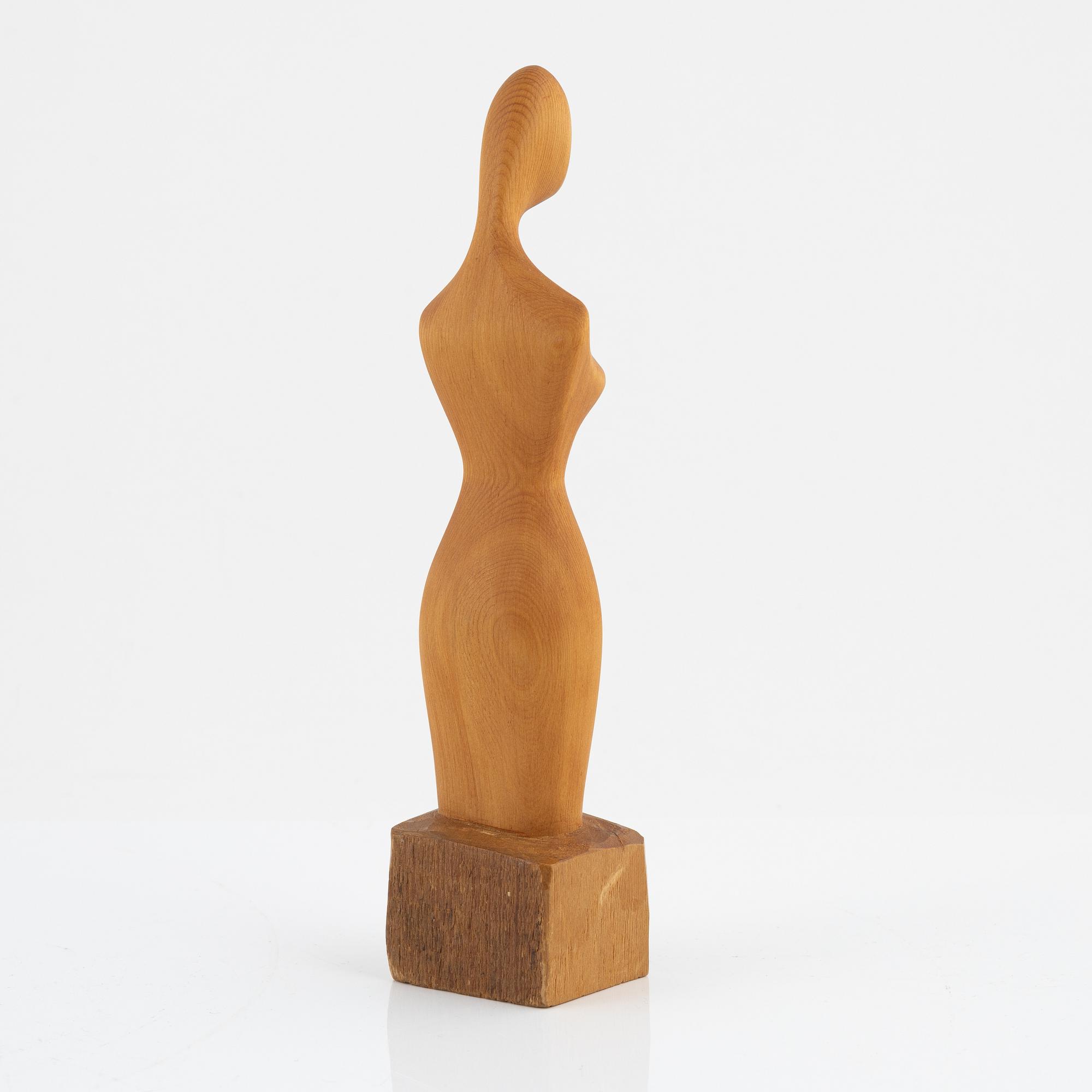 Johnny Mattsson, a pine sculpture, signed.