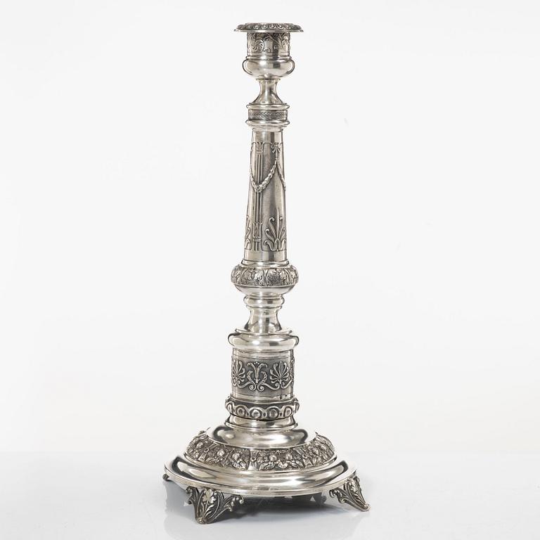 Candelabrum, silver, Isaac (Icek) Ehrlich, Warsaw, circa 1900.