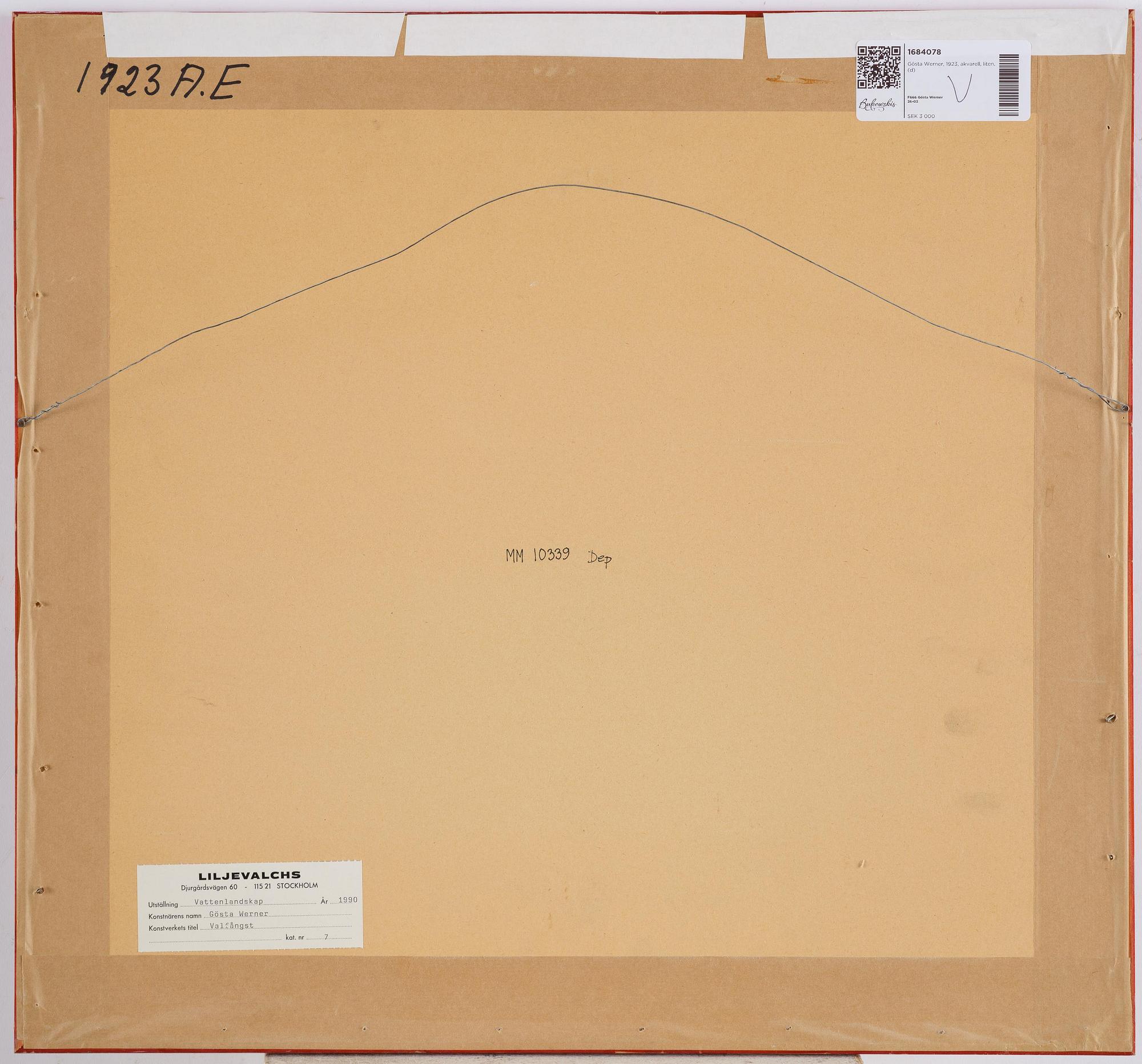 Gösta Werner, "Valfångst".