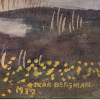 OSKAR BERGMAN, watercolour, signed Oskar Bergman and dated 1939.