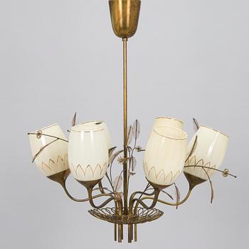 Paavo Tynell, taklampa, modell 9029/6, Taito, 1900-talets mitt.