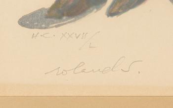 Roland Svensson, lithograph in colours, signed HC XVII/L.
