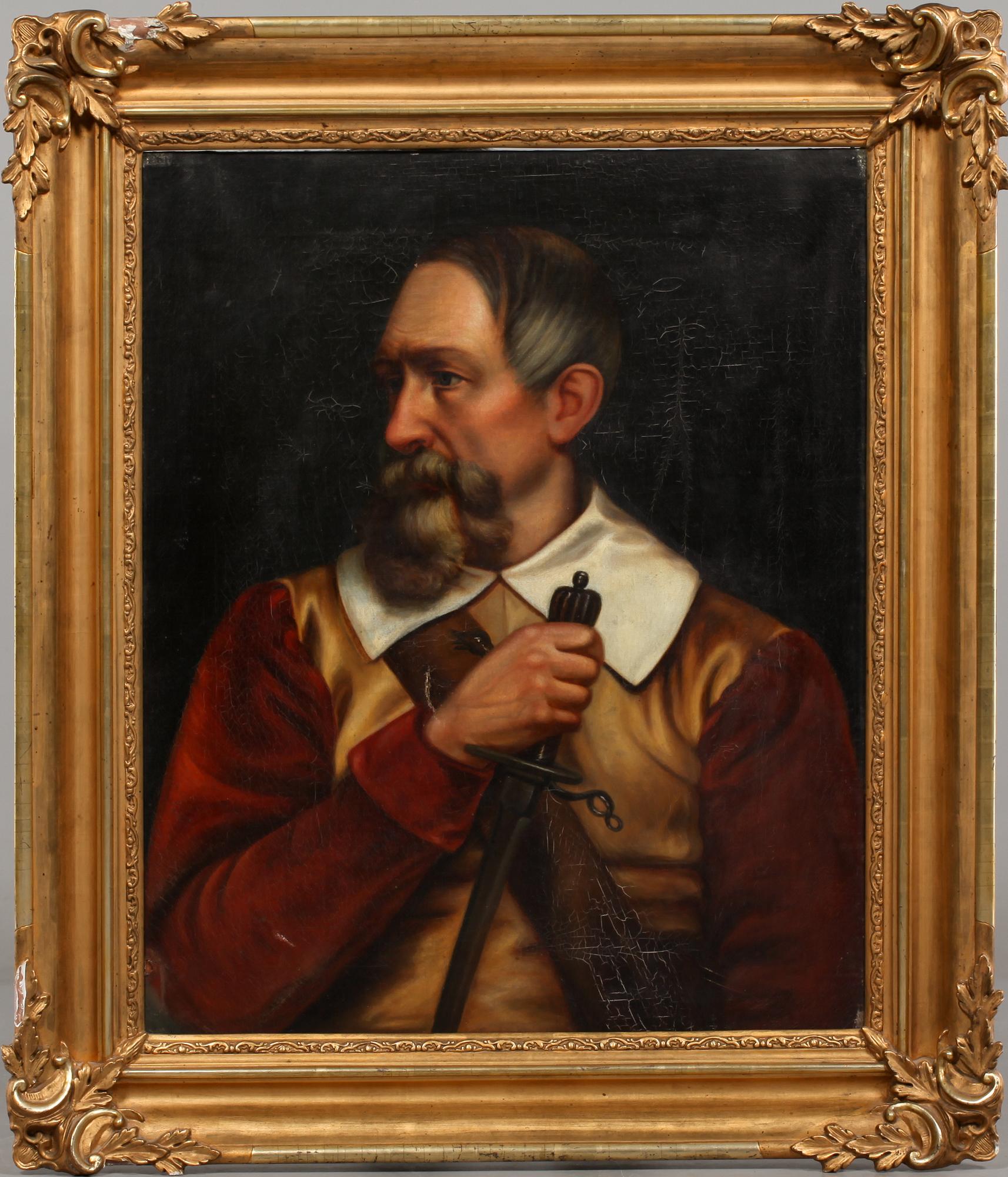 OKÄND KONSTNÄR, olja på duk, 1800-tal.